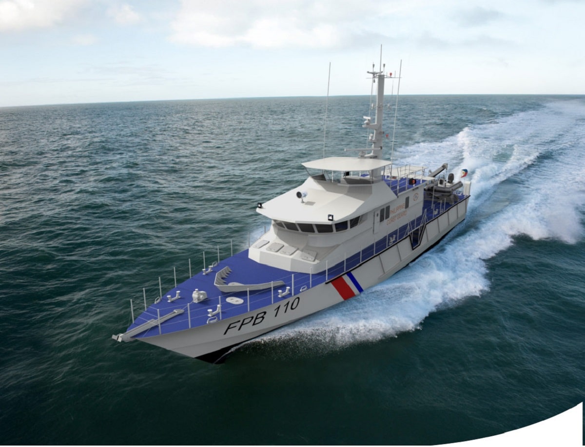 FOR PH DELIVERY A computer rendering of the fast patrolboat (FPB 110) built by French shipbuilding company OCEA.