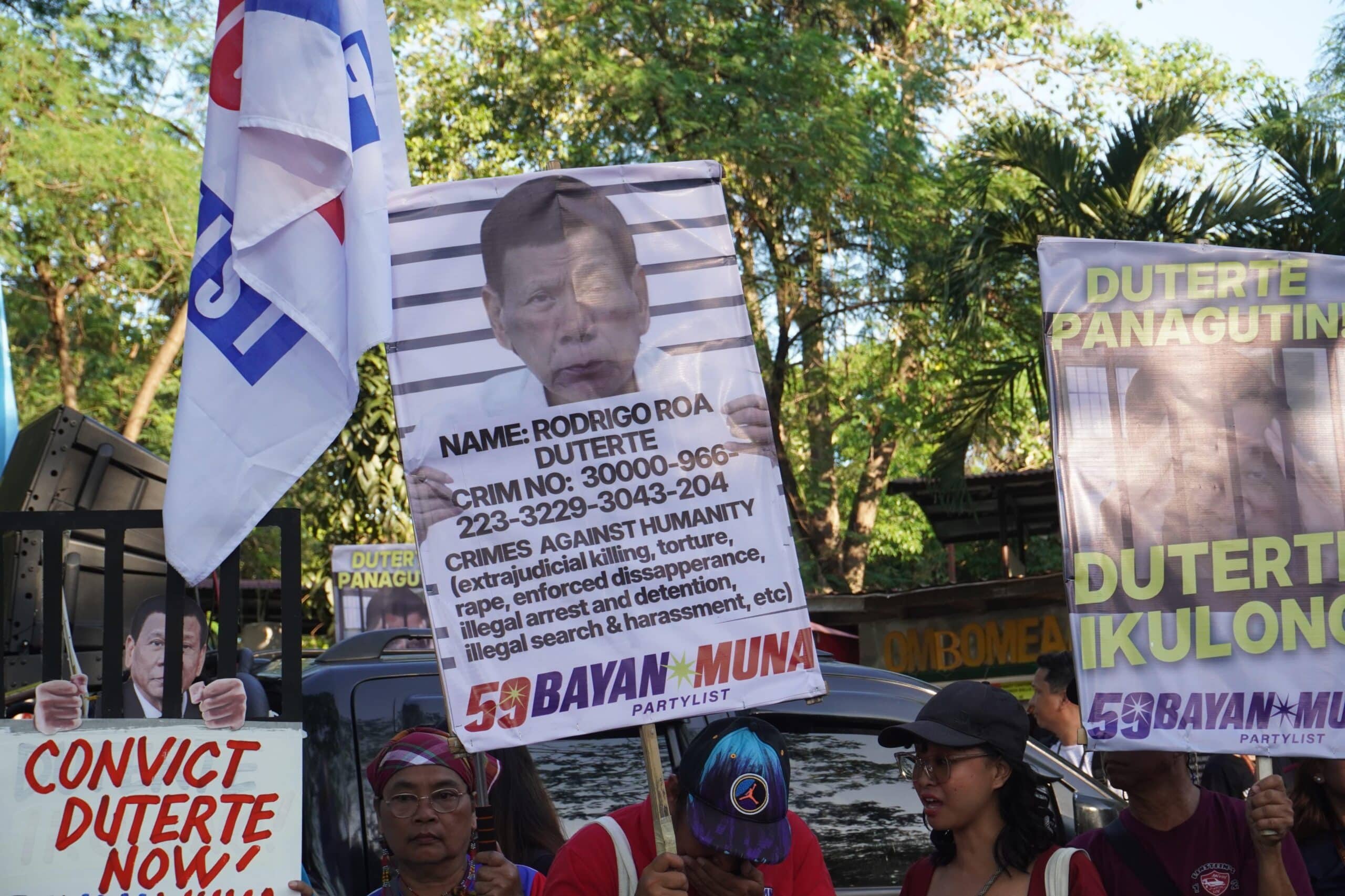 LOOK: Groups call for conviction of Duterte ahead of ICC pre-trial
